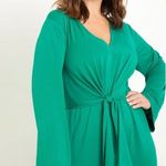 Eloquii New!  Tie Front Knit Jumpsuit green,‎ plus size 20 Photo 4