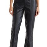 Wildfox Womens M Faux Leather Slit Hem Straight Leg Pants NEW Photo 0