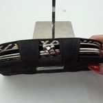 Vera Bradley  Black Quilted Wallet Clutch Kiss Lock ID Window Card Slots Photo 2