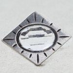 American Eagle  Outfitters 𝅺aeo etched oval crystal edgy silver ring Photo 3