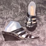 Sole Senseability Justine black silver wedges Size 10 Photo 3