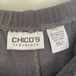 Chico's Chico’s Travelers Women’s 3 Short Grey Blue Slinky Wide Leg Pants Stretchy Photo 1