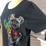 Disney  Graphic T-Shirt Puff Print Mickey Minnie Spooky Multicolor sz L Photo 8