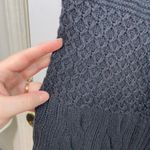 CHAPS  black thick knit fold over neck button cardigan sleeveless vest sweater XL Photo 3