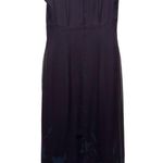 Vtg INC Silk Maxi Dress Sz 6P Purple Dark Floral 90s Y2K Whimsigoth Fairy Grunge Photo 1