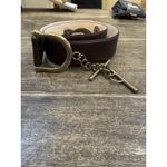 Michael Kors BROWN GENUINE LEATHER BELT Toggle HORSE BIT DESIGN Size L-XL Photo 7