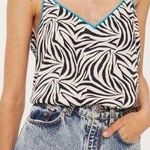 Topshop Zebra Print Camisole Tank Top Cami NWT 8 Photo 0