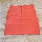 Bebe  Peach Shimmer Thick Bodycon Skirt Photo 4