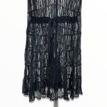 Free People  Navy Sheer Lace Bow Back Minidress NWT Photo 6
