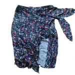 ZARA  Skort Skirt Short Front Knot Skirt Floral Knee Open Front Women's M Floral Photo 0