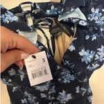 A pea in the pod NWT  Ruffled Maternity One
Piece Floral Swimsuit Blue Size S Photo 3