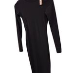 SKIMS Fits Everybody Crew Neck Long Sleeve Maxi Dress Black S NWT ( sold out) Photo 4