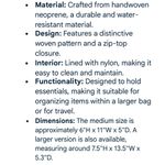 NAGHEDI Portofino Cosmetic Bag in Etoile Woven Neoprene Metallic Gold Makeup Bag Photo 15