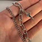 Adjustable Layered Star Bracelet for Men Women,Streerwear Hip Hop Unisex Style Silver Photo 4