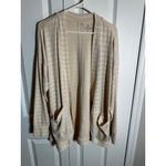 Cuddl Duds  Cardigan XL Beige White Striped Photo 1