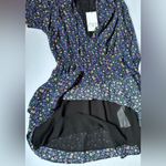 ZARA  Mini Dress | Boho Floral Print | Women’s XS | Shoulder Pads | Long Sleeve Photo 11