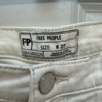 Free People NWT  Great Heights Frayed Skinny Jeans Distressed Ivory Size 27 Photo 2