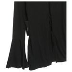 Lulus New Top Womens XS Let It Be Me Open Back Tie Long Bell Sleeve Top Black Photo 10