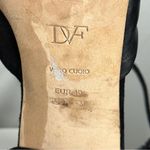 Diane Von Furstenberg  DVF Women’s 10 Black Leather & Suede Strappy Block Heels Photo 8