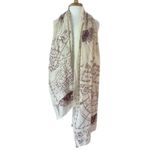 Wizarding World Harry Potter Marauders' Map Print Scarf Hogwarts Challis Fabric Red Photo 9