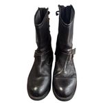 Vintage Buffalo Leather Moto Buckle Boots Women’s Size 38 Brown Y2K Biker Style Photo 5