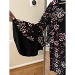 MSK Bell Sleeve V Neck Dress White and Black Medium Photo 2