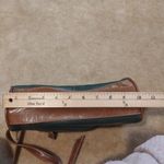 J.G. Hook Leather Brown Green Small Purse Bag Adjustable Purse Zipper Cross Body Photo 12