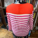 J Crew pink striped preppy 8 nautical long sleeve shirt Red Photo 1