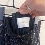 ALAMOUR The Label Mauris Black Sequin Sheer Maxi Skirt Cocktail Size XXS Photo 4