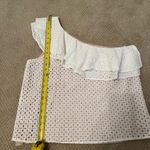 J.Crew  One Shoulder Eyelit Ruffle Blouse Photo 5