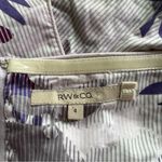 Women’s RW&CO. Strapless Summer Floral Dress Purple and Gray sz 4 100% Cotton Photo 2