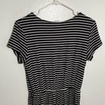 Gap Short Sleeve Wrap Romper Black White Stripes S Photo 6