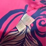 Lilly Pulitzer  Elsa Silk Top Leaves In The Breeze Pink Women's Top Size Small Photo 4