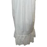 Madewell NWT  Eyelet Garden Dress White Cotton Ruffle Shoulder V-Neck Size Medium Photo 8