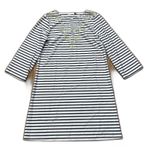 Cabana Life x Talbots Dress Medium Blue White Jersey Cover Up UPF50 Embroidered Photo 1