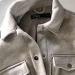 ZARA Off White Soft Button Down Overshirt Woman’s Jacket Small NWOT Photo 6