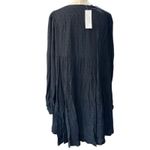 Urban Outfitters Black Long Sleeve V neck Swiss dot Dress Size small NEW Photo 4