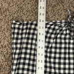 J.Crew J by‎  Short Sleeve Shirt Gingham Black Tie Front Size S Photo 7