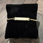 Kendra Scott  Gold Stan Adjustable Bracelet with Iridescent White Stone Photo 0