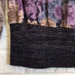 Leslie Fay Vintage  floral knit mock neck ribbed waist 3/4 sleeve‎ blouse s/m Photo 3