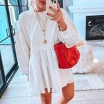 Free People Eleanor Cream Sweatshirt Mini Dress Photo 0