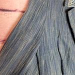 Anthropologie  CARTONNIER BLUE WHITE LINEN BLEND BUTTON FRONT LIGHTWEIGHT BLAZER Photo 3