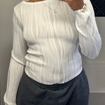 viral amazon/tiktok white abstract detailing shirt Size M Photo 0