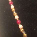 Handmade Handcrafted Pink Stone Beaded Pendant OOAK Photo 4