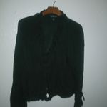 Josephine Chaus  14 Silk Ruffle Top in Black Funeral Plus Photo 9