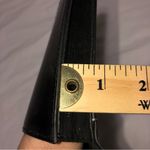 DSW Black Silver Large Envelope Clutch Faux Suede Leather  IPad Case Evening Bag Photo 4