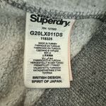 Superdry  Orange Label Gray Hoodie Sweatshirt Size M Pullover Kangaroo Pocket Photo 4