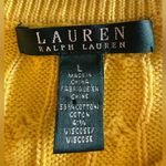 Ralph Lauren Vintage Lauren ‎ Yellow Cable Knit Sweater Preppy Boat Neck Knit Photo 2