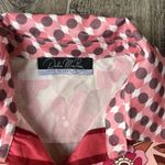 Dalia MacPhee Collared Shirt Dress Womens Red Pink Geo Floral missing Belt #148 Size undefined Photo 3