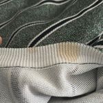 Cedric Charlier Striped Lurex Sweater Green black and white shimmer Size 8 Photo 4
